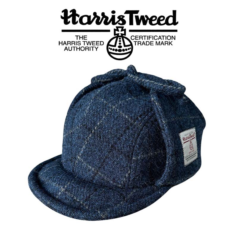 Trapper Hat Ear Flap - Chapeau d'aviateur en Harris Tweed pour