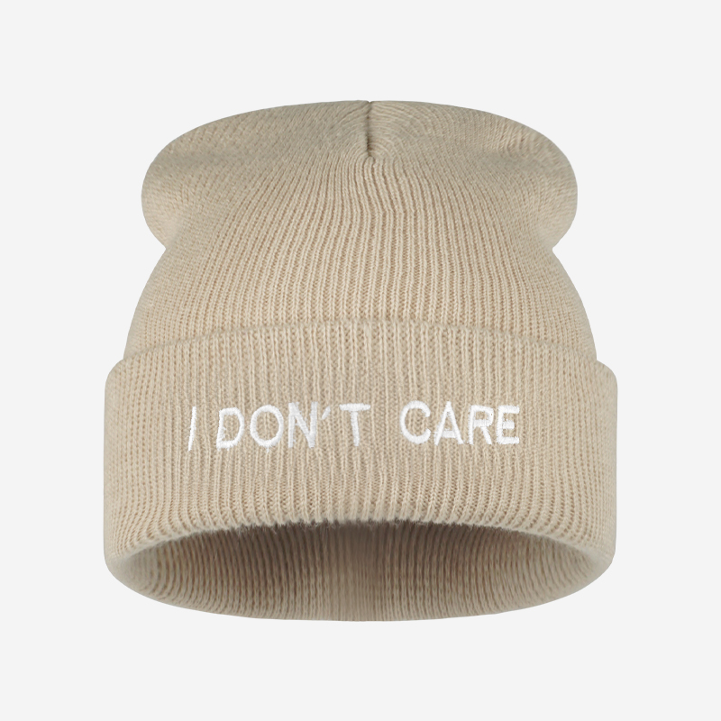 I DON'T CARE Bonnet en tricot  - Beanie Cuffed Knit avis et prix