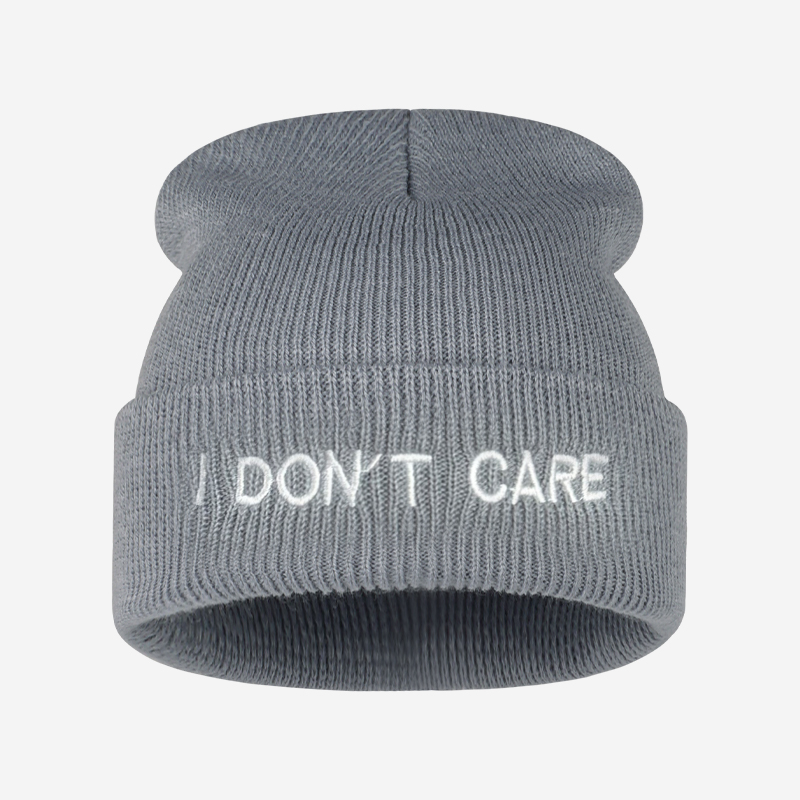 I DON'T CARE Bonnet en tricot  - Beanie Cuffed Knit avis et prix