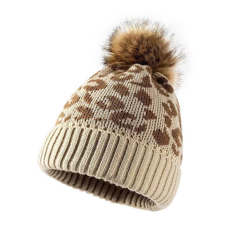 Bonnet tricoté léopard pour fe - Beanie Cuffed Knit avis et prix