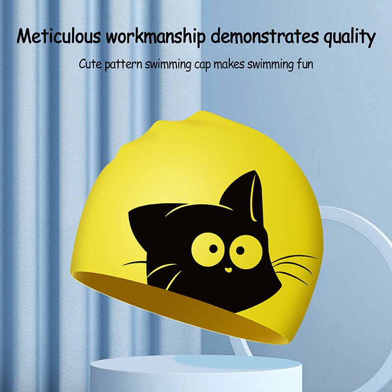 Bonnet de bain chat mignon pou - Swim Hat Silicone avis et prix